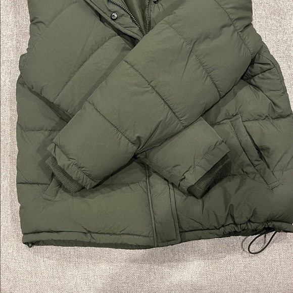 Olive Green Cotton On Puffer Jacket - Picture 2 of 4